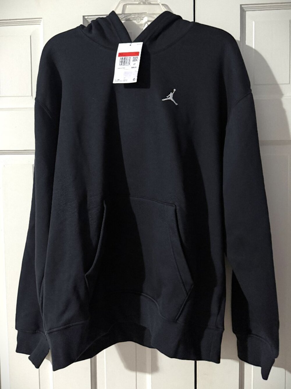 Air Jordan Brooklyn Fleece Men’s Pullover Hoodie FV7281-010 Black Size Large New